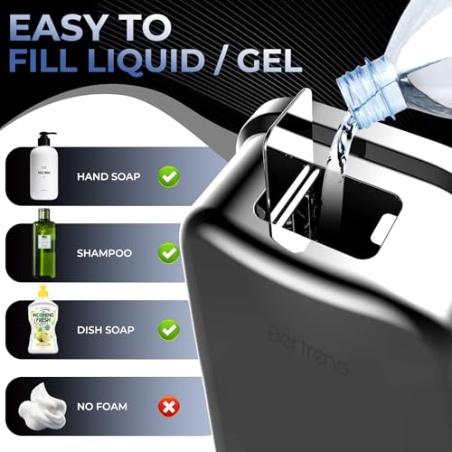 Commercial Soap Dispenser Wall Mount Stainless Steel Soap Dispensers Liquid Manual Anti-Leak Pump Hand Soap Dispenser for Bathroom Kitchen Silver (35 fl.oz./1000ml) - color: Silver, size: 1000ml