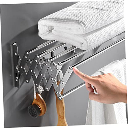 LIFKOME Laundry Mounted over The Door Drying Rack 304 Stainless Steel Telescopic