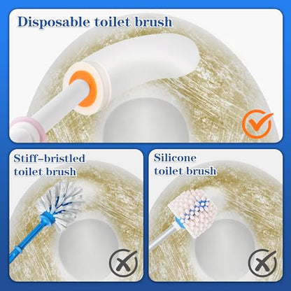 Pack of 40 Disposable Toilet Brush Refills, Designed Exclusively for Automatic pop-up Toilet Brushes. Toilet Brush Refills (Ocean Scent). Not Compatible with Electric Toilet Brushes.(40white) - color: 40white