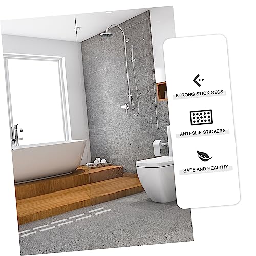 24pcs Anti-Slip Strips for Bathtubs Waterproof PET Adhesive Bath Safety Treads Non-Slip Stickers for Showers and Stairs Easy Installation for Bathroom Use - size: 24 pcs