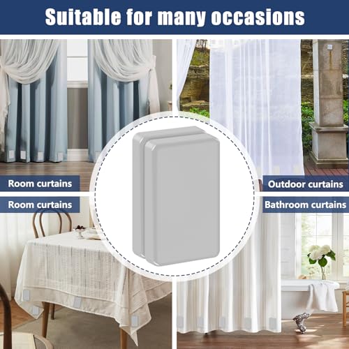 Phoncoo 36pcs Outdoor Curtain Weights, Plastic Wrapped Magnetic Drapery Weights, Waterproof Heavy Duty Curtain Magnets for Heavy Wind, Outside Curtain, Shower Curtain, Tablecloth, Flag (Grey) - color: Grey-36pcs