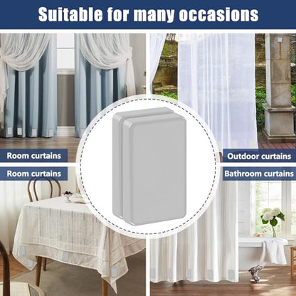 Phoncoo 36pcs Outdoor Curtain Weights, Plastic Wrapped Magnetic Drapery Weights, Waterproof Heavy Duty Curtain Magnets for Heavy Wind, Outside Curtain, Shower Curtain, Tablecloth, Flag (Grey) - color: Grey-36pcs
