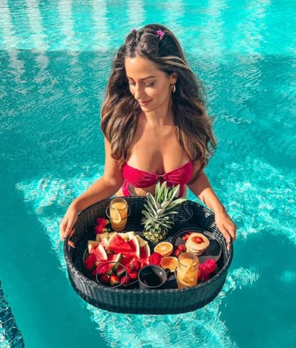 Deluxe Floating Tray for Pool - Floating Pool Tray - Stylish Breakfast Tray on the Water - Floating Bar for Pool