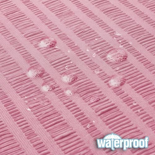 Aiyufeng Moga Bright Pink Fabric Shower Curtains for Bathroom - Hotel Spa Polyester Cloth Bath Curtain with 12 Holes, 72x72, Machine Washable, Bright Pink - color: Bright Pink, size: 72"W x 72"L (Pack of 1)