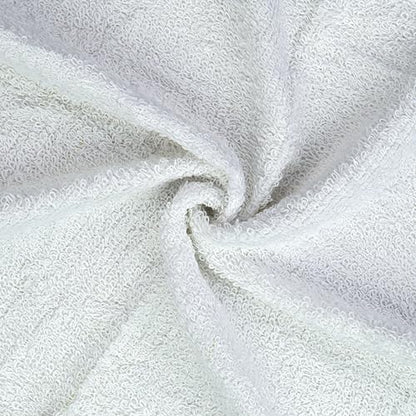 100% Cotton Washcloths 12x12 in, Absorbent, White (10 Pack)