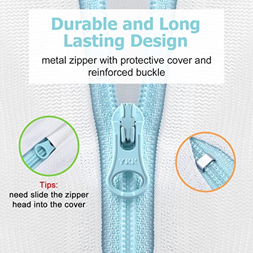 OTraki Large Mesh Laundry Bags 24x32 inch Hanging Delicates Mesh Laundry Bag with Handles Lingerie Bags Washing Machine Bag Zipper Opening,Don't Drying, Melting 140-176℉,White | Mesh Laundry Bag with Handles Washing Machine Bag Zipper Opening,Don't Drying