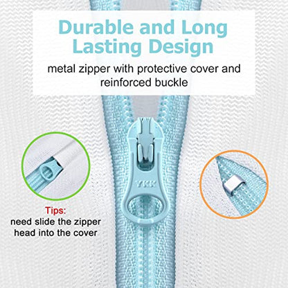 OTraki Large Mesh Laundry Bags 24x32 inch Hanging Delicates Mesh Laundry Bag with Handles Lingerie Bags Washing Machine Bag Zipper Opening,Don't Drying, Melting 140-176℉,White | Mesh Laundry Bag with Handles Washing Machine Bag Zipper Opening,Don't Drying