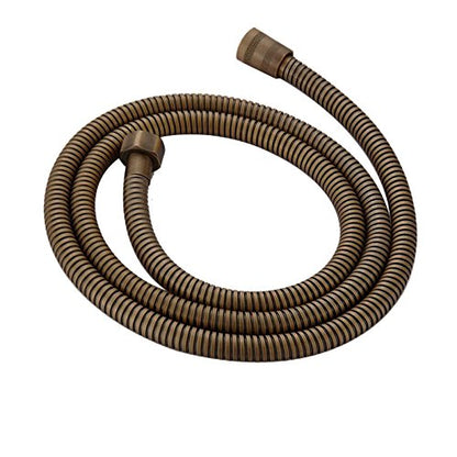 Bathroom 59-Inch Stainless Steel Interlock Handheld Shower Hose, Antique Brass - color: Antique Brass