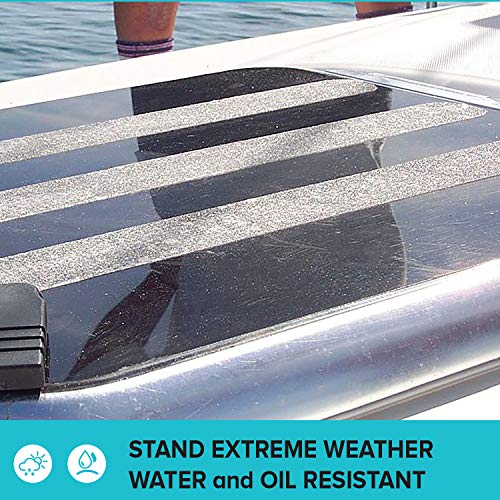 LifeGrip Transparent Anti Slip Tape, 1 inch by 17 feet, Non-Slip Traction Grip Tape to Tubs, Boats, Stairs, Clear, Soft, Comfortable for Bare feet (1" X 17') - size: 1" X 17'