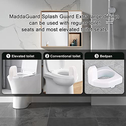 Toilet Splash Guard Urine Diverter - Anti-Splash Pee Guard for Toilet Seat | Upgraded Toilet Seat Pee Guard, Ideal for Men, Elderly, Disabled & Boys Potty Training,Bathroom Hygiene Cleanliness Accessory
