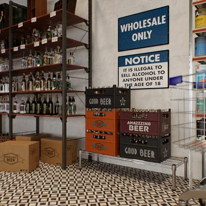 14" Deep x 42" Wide x 8" Height 1-Tier Wire Shelving Kit | NSF Commercial Storage Rack Unit - size: 14" Deep x 42" Wide
