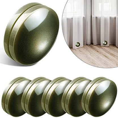 Jetec 12 Pcs/6 Sets Magnetic Curtain Weights No Sew Shower Curtain Magnets Dark Green Plastic Shower Curtains Liner Clips for Light Curtains Tablecloth Liner - color: Dark Green