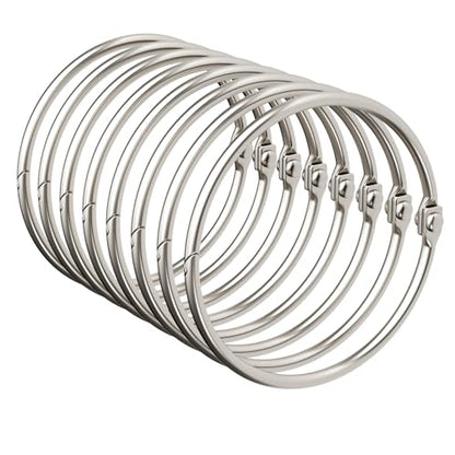 Bathway Shower Curtain Rings, Shower Curtain Hooks 12 Pcs Anti-Drop Shower Rings for Curtain, Brushed Nickel Shower Curtain Rings Rust Proof, Metal Shower Hooks for Shower Curtain Rod Bathroom - color: Nickel, style: Classic Round