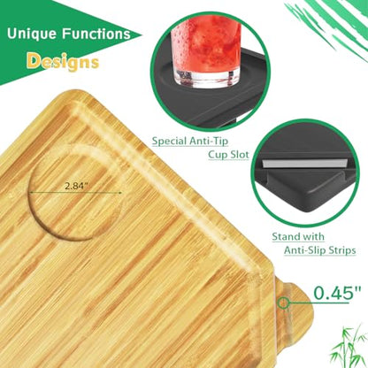 Smatdecis Couch Arm Tray Table Sofa Arm Clip Table, Armrest Tray Table Suitable for Home Drinks/Fast Food/Fruit Etc, Large Size Multi-Function Natural - color: Natural, size: 13" x 9.4"(Classic)
