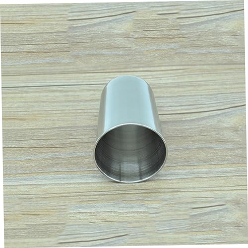 ULTECHNOVO 2pcs Stainless Steel Tumbler Cup Multi Use Bathroom Drinking Brushing Cups Silver Finish for Water Juice and More Easy to Clean - size: 6X6cm