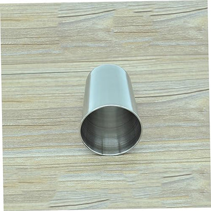 ULTECHNOVO 2pcs Stainless Steel Tumbler Cup Multi Use Bathroom Drinking Brushing Cups Silver Finish for Water Juice and More Easy to Clean - size: 6X6cm