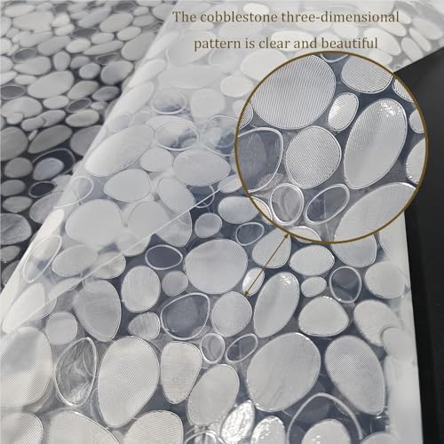 Clear Shower Curtain Liner – Waterproof EVA Plastic Shower Liner with Rustproof Metal Grommets and 12 Heavy Duty Hooks – Heavyweight Stall Shower Curtain for Bathroom(70.8" L X 70.8" W) - size: 70.8"L X 70.8"W