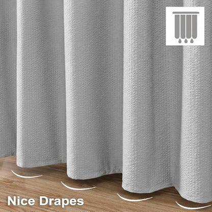 Small Stall Shower Curtain - Embossed Textured Bathroom Curtain, 36 x 72 Shower Curtain for RV Camper, Machine Washable Water Resistance, Light Grey - color: Light Grey, size: 36"W x 72"L (Pack of 1)