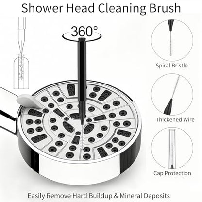 Shower Head Cleaner Tool, Shower Head Cleaning Brushes Small Hole, Shower Head Cleaner Picks Anti-Clogging Nozzle Little Gaps with Storage Boxes for Household Bathroom, 50 PCS