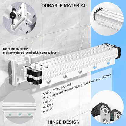 Shower Curtain Rod, 69 Inches, Chrome, Metal, Wall Mounted, Metallic Uncoated Metal - color: white, size: 69IN+8IN