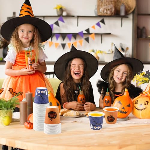 Tamone 300 Pack Halloween Cups 3 oz Bathroom Cups, Small Mouthwash Cups, 3 oz Paper Cups Disposable,3oz Orange Paper Cups for Party, Picnic, BBQ, Travel, Home and Event - color: Orange