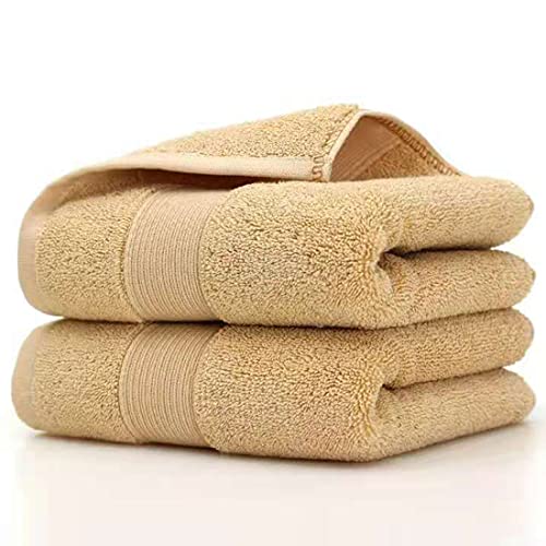 Lchkrep Bathroom Hand Towels (14x30 inch), Home Soft Cotton Super Soft Highly Absorbent Hand Towels for Bath, Hand, Face, Gym and Spa (Beige) - color: Beige