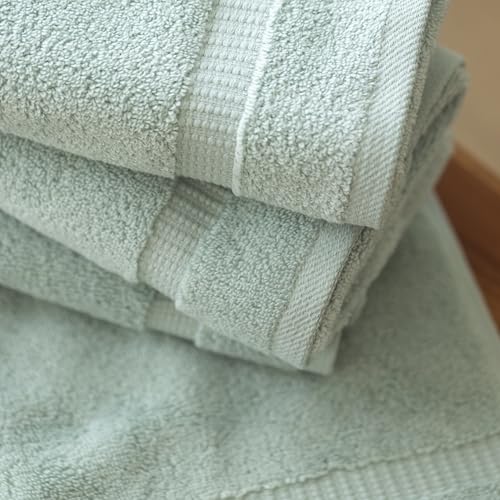 SALBAKOS 6-Piece 100% Turkish Cotton Hand Towels, 16x30 inch, Seafoam Green | Large Size Thick Super Soft Highly Absorbent, Versatile Hair Face & Hand Drying Towel, Premium Hotel Quality Made in Turkey - color: Seafoam Green, size: 6 Hand Towels