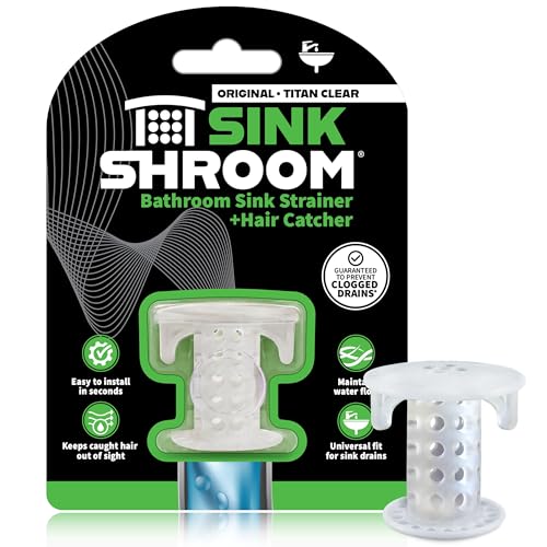 SinkShroom SSCLE988 The Revolutionary Sink Drain Protector Hair Catcher/Strainer/Snare, Clear - color: Clear