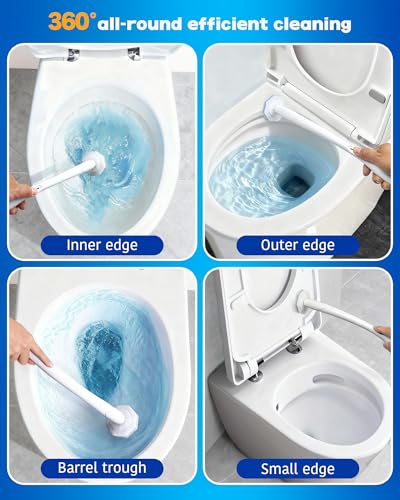 100 pack disposable toilet brush refills compatible with Clorox toilet brushes, water-activated foam, secure snap-on fit, non-scratch cleaning pads, hygienic disposable brush heads - color: 100Pack