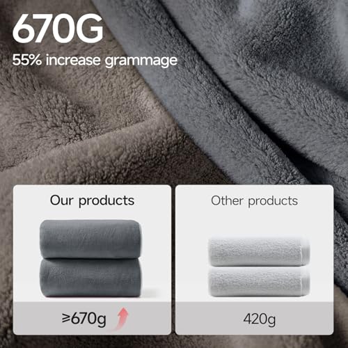 REDKISS Pack of 6 Towel Set - 2 Extra Large Bath, 2 Hand, 2 Washcloths, Ultra Soft & Highly Absorbent, Quicker to Dry, Grey Towels for Bathroom, Spa, Hotel, Gym - color: Gray