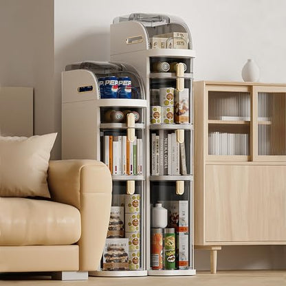 3-Tiers Bathroom Storage Cabinet Slim Bathroom Storage Cabinet with 4 Wheels Narrow Bathroom Storage Cabinets Bathroom Floor Cabinets for Bathroom, Small Spaces, Kitchen, Laundry - size: 16.1*7*30.7in-3 tiers