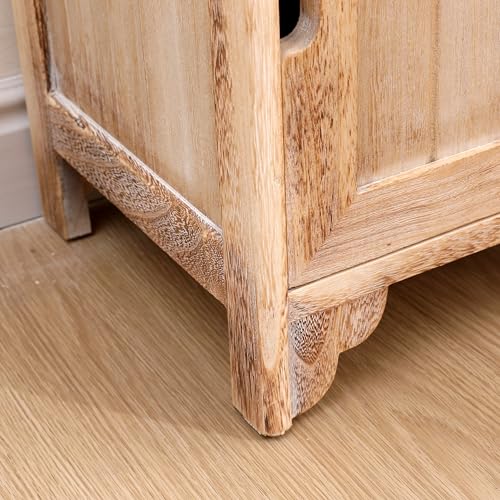 30Inch Fully Assembled Solid Wood Nightstand with Drawer, Distressed White | Solid Wood; Fully Assembled; 30-Inch Tall; Drawer Storage; X-Style Open Shelf; Slim Farmhouse Bathroom Cabinet & End Table - color: Distressed White