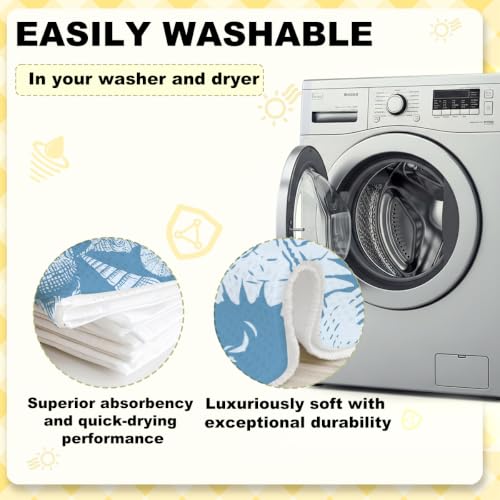 Starfish Waffle Kitchen Towel Soft Absorbent Hand Tea Towels Set of 2 - color: Multi 1573
