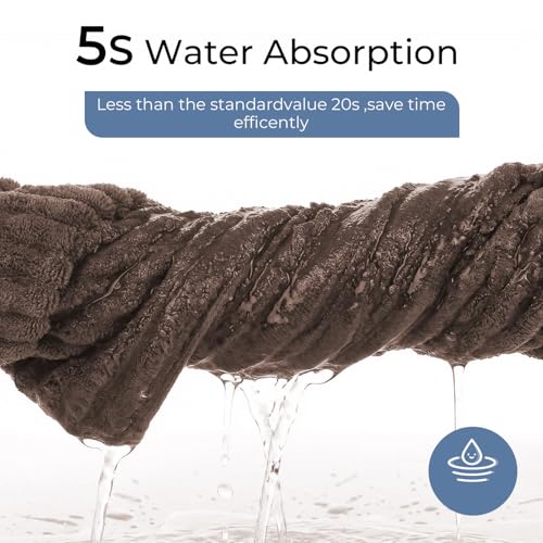 ZVH Hand Towels for Bathroom 6pcs 14X29.5inch,Quick Dry Microfiber,Super Soft,Hand Towels with Hanging Loops for Spa,Kitchen,Hotel (Brown, Set of 6) - color: Brown
