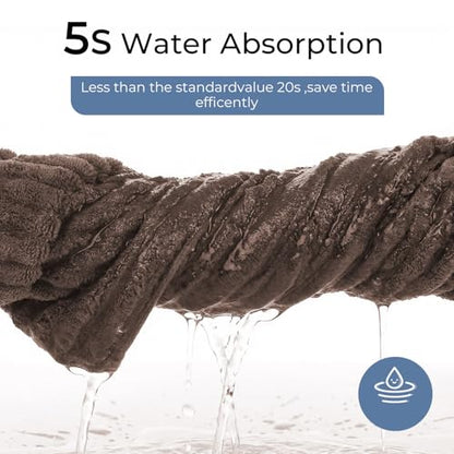 ZVH Hand Towels for Bathroom 6pcs 14X29.5inch,Quick Dry Microfiber,Super Soft,Hand Towels with Hanging Loops for Spa,Kitchen,Hotel (Brown, Set of 6) - color: Brown