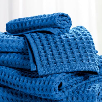 Stoneberry Home® 6-Piece Waffle Towel Set Cotton Cobalt - color: Cobalt