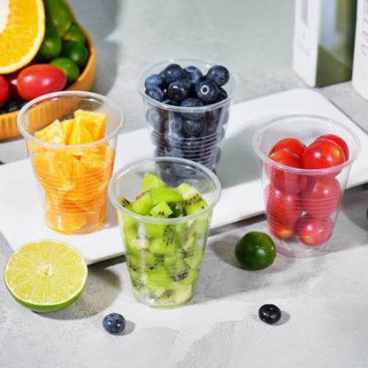 SIUQ 1500 Pack 9 oz Plastic Cups, Clear Disposable Plastic Cups | Cold Water Party Drinking Cups for Party, Picnic, BBQ, Wedding, Travel, Thanksgiving, Christmas - style: 9 oz-1500pack