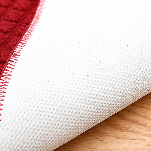COSYHOMER 32x20 Half Round Kitchen Rug,Non Slip Washable Mat,Burgundy 2PCS | Polypropylene tufted textile,small half circle rug,kitchen sink mat,Kitchen floor mat - color: Burgundy 2pcs, size: 1'8" x 2'8" (Semicircular)