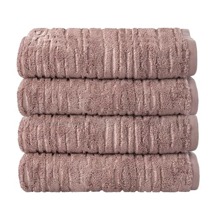 SKL Home CloudSoft Cotton Luxury 4 Pc Bath Towel Set, Clay - color: Clay, style: Bath Towels (Set of 4)