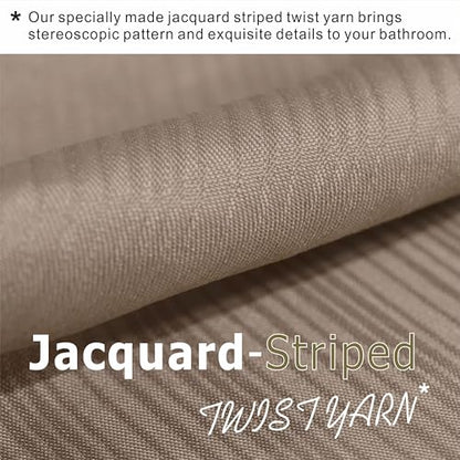Taupe Shower Curtain for Bathroom: Water Repellent Quick Dry - 78"Lx72"W | Striped Textured Linen Style Polyester Fabric Bath Curtain, Solid Simple Elegant Lightweight, Machine Washable, Semi-Sheer - color: Tan, size: 72"W x 78"L (Pack of 1)