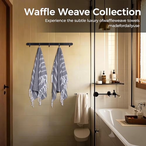 cabanana Hand Towels for Bathroom - 2-Pack 20x30 Inch-100% Cotton,Turkish Bathroom Hand Towels,Super Absorbent & Quick-Dry Soft for Bath, Kitchen, Spa, Face, Hair, Dishcloth (Black) - color: Black 20x30