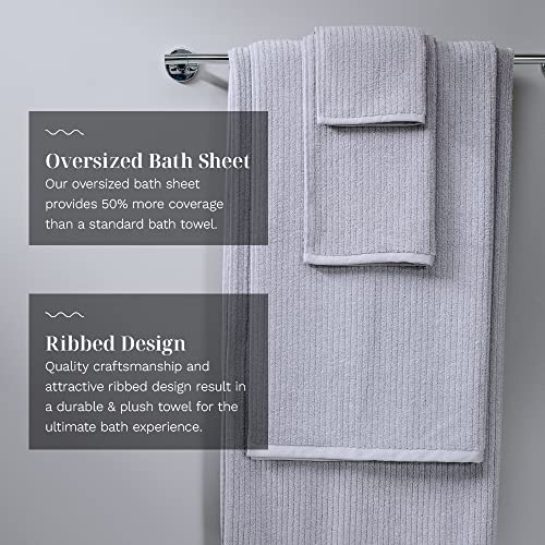 Luxury Performance 4-Piece Hand Towel Set | Patented Quick-Dry Tech | Ultra Soft | 16" W x 30" L | Pebble (Light Grey) - color: Pebble, size: 4 Hand Towels