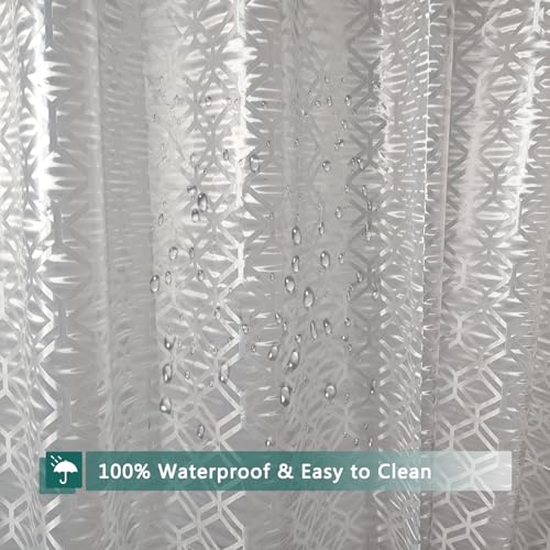 Shower Curtain Liner, 100% Waterproof Peva Shower Curtains with 3 Duty Heavy Bottom Magnets and 12 Rust Proof Grommets, 72x72 Weighted Shower Liner for Shower Stall, Bathtubs - color: Diamond