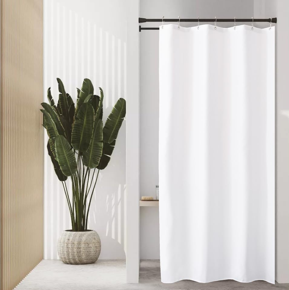 Felisa Stall Fabric Shower Curtain Liner with 3 Magnets,36W x 72L, Waterproof & Hotel Quality Shower Stall Curtain for Bathroom,Soft Cloth,Small Narrow Size Shower Curtain,White - size: 36"W x 72"L (Pack of 1)