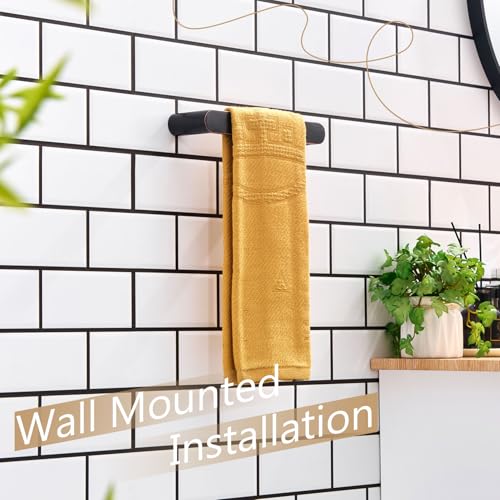 KOKOSIRI Towel Rings Bathroom Hand Towel Bar 9-Inch Wall Mount Towel Rack Oil Rubbed Bronze Stainless Steel Bathroom Hardware, B4010ORB-L9 - color: Oil Rubbed Bronze