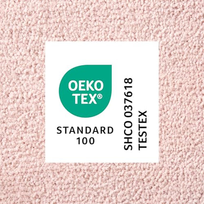 TOWN & COUNTRY EVERYDAY Ultra Plush Solid Tufted Toilet Lid Cover, Soft and Absorbent, Non-Slip Cover, Machine Washable, Blush, 18"x19" - color: Blush