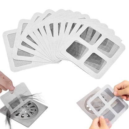 50Pcs Disposable Shower Drain Cover Hair Catcher, Disposable Floor Drain Sticker, Suit Sewer Filter Screen, Bathroom, Bathtub, Kitchen, Sink Floor Stickers