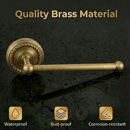 Brass Toilet Paper Holder Wall Mount, Bathroom Toilet Roll Holder | Modern & Antique Style Lavatory Tissue Holder Organizer for Toilet Paper, Towels, Washcloths - color: Toilet Paper Holders