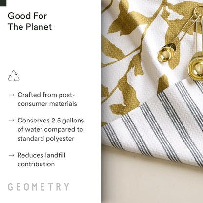 GEOMETRY Kitchen Tea Towels - Quick Dry Microfiber Dish Towels for Kitchen - Marrow 18" x 30" - 1 Pack - color: Harvest, style: Kitchen Towel - Double