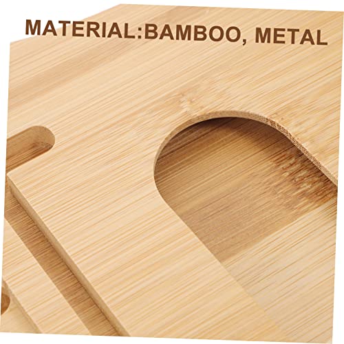 PRETYZOOM Expandable Bamboo Bathtub Tray Adjustable Phone Holder Multifunctional Bath Shelf for Relaxation and Storage for Reading and Bathing Accessories